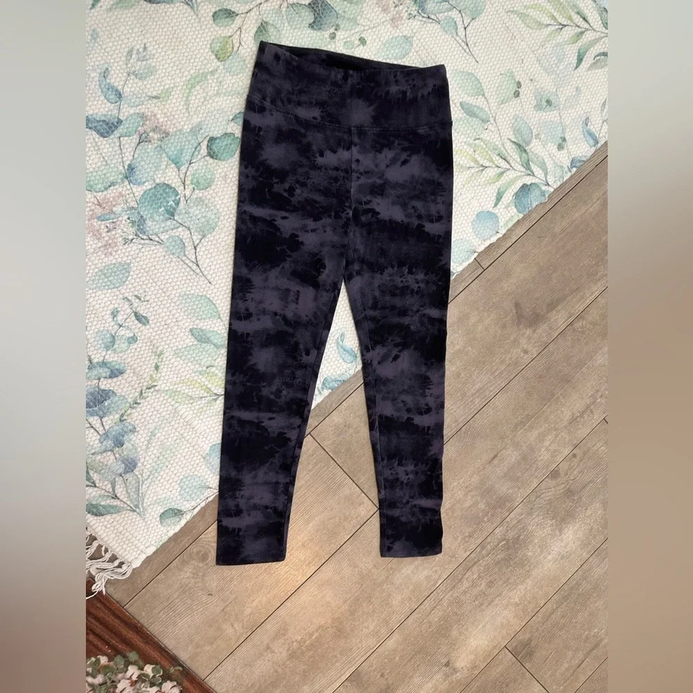 SO Girls Black Gray Tie-Dye Athletic Athleisure Leggings Size Medium